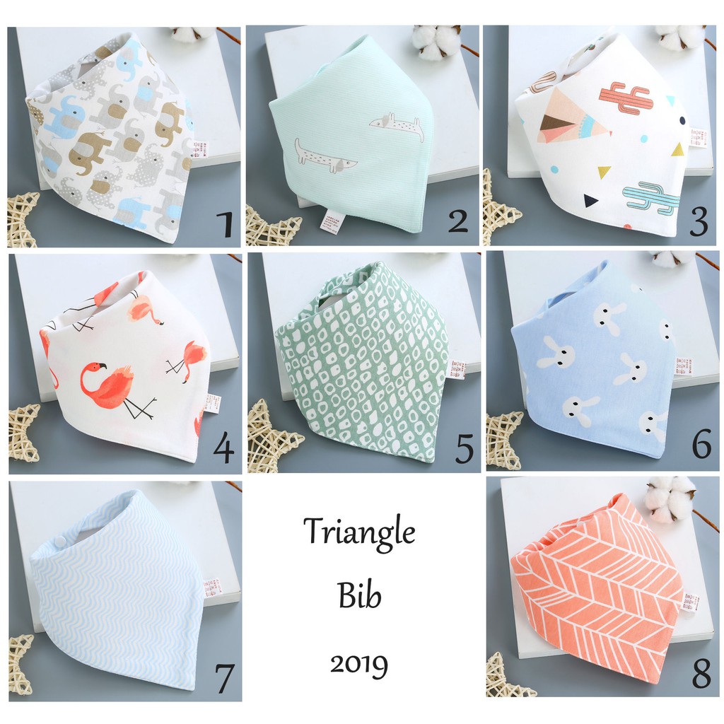 [JOYLEEN BEBE] Triangle BIB Scandinavian Segitiga Slaber Bayi Import