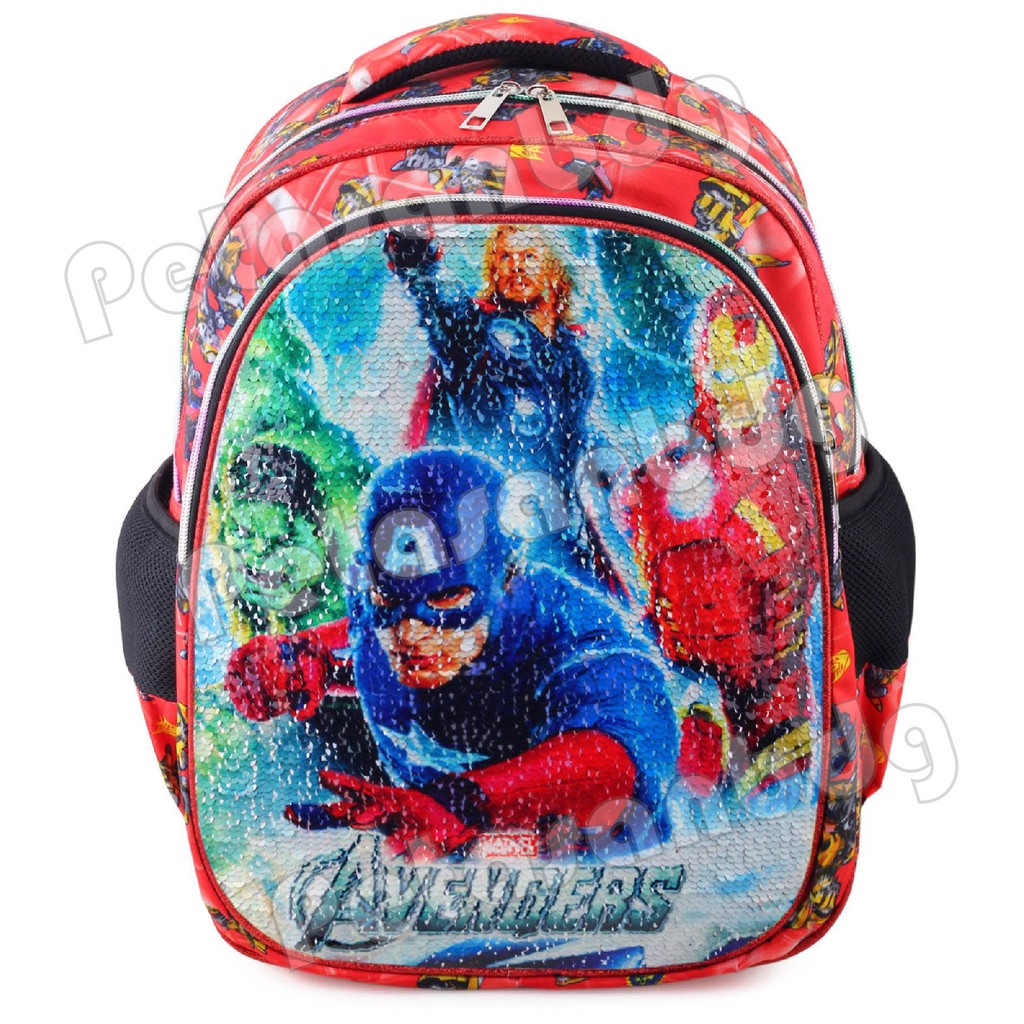 PTS - Ransel USAP Anak Cowo / Laki Laki Karakter AVENGERS &amp; TRANSFORMERS - Ransel Model Usap/Swipe+ BOTOL