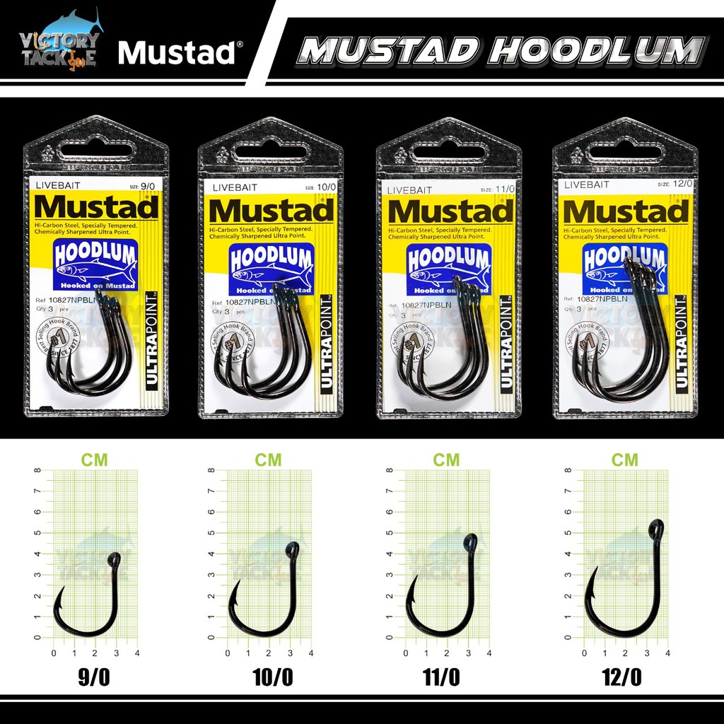 Kail Pancing Hook MUSTAD HOODLUM® LIVE BAIT HOOK - 4X STRONG 10827