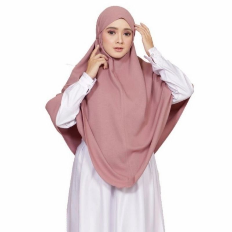 Bergo maryam instan diamond size xl/Khimar instan/Hijab bergo maryam~hitam