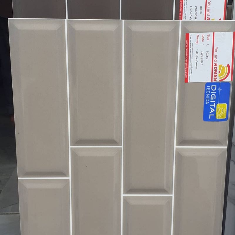 KERAMIK DINDING ROMAN MURAH W63802R DTUBE CREAM