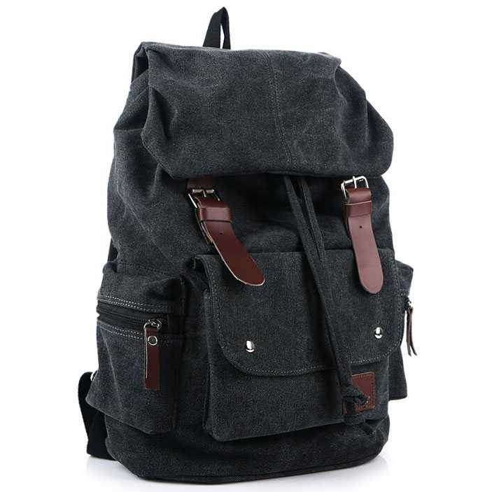 Original Tas Ransel Canvas Pria Retro Vintage Tas Kanvas Pria