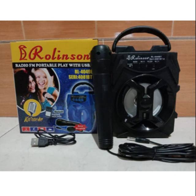 SPEAKER KARAOKE BLUETOOTH + MIK KARAOKE ROLINGSON