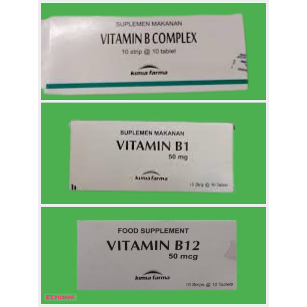 Jual VITAMIN B2, B12, & B COMPLEX KIMIA FARMA PER BOX Indonesia|Shopee ...