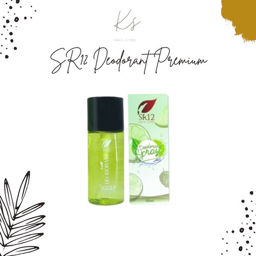 DEODORANT SPRAY SR12 PREMIUM Isi 60ml - Kemasan Baru - Elegant - Bebas Bau Badan - Mencerakan Kulit Ketiak