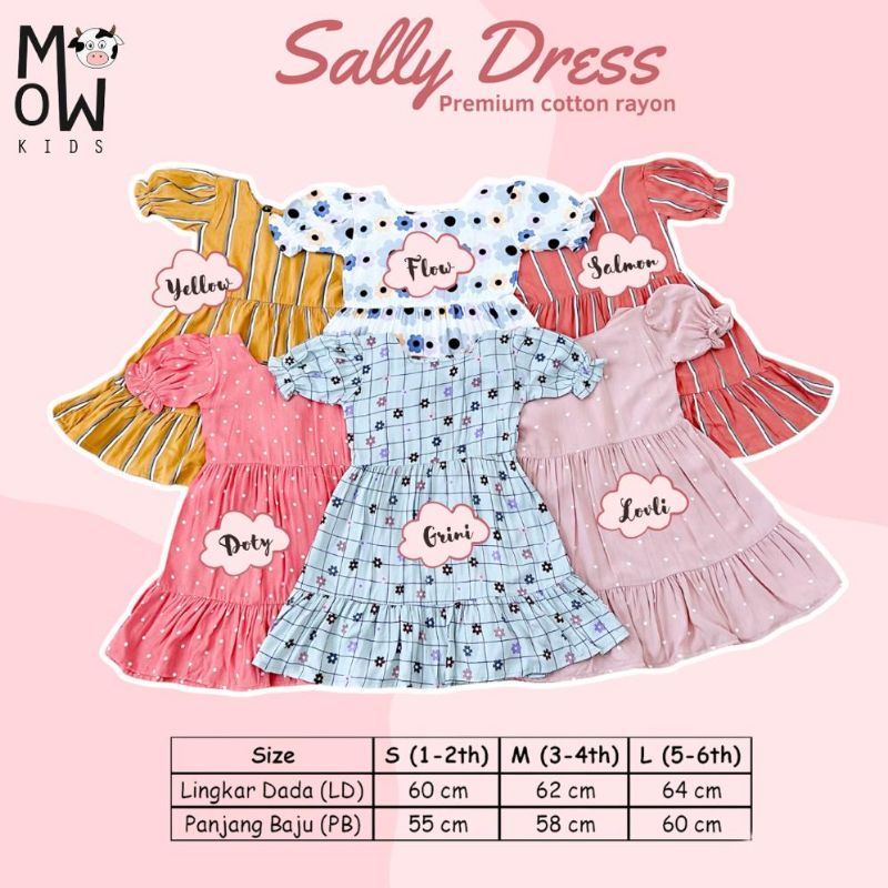 SALLY DRESS | DRESS ANAK | ORI MOWMO.KIDS