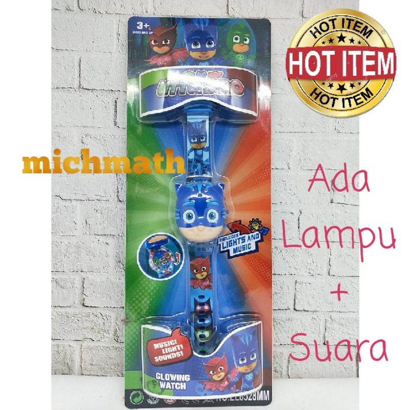 Jam Tangan PJ Mask Lampu dan Musik loh pj masks catboy owlette gekko pjmask figures superhero pjmask