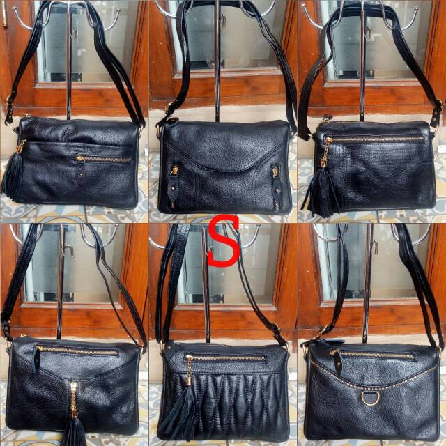 Papirut Tas Kulit Asli Garut warna Hitam