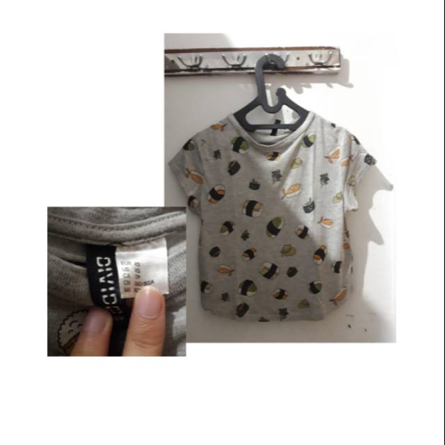 preloved hnm sushi crop t shirt