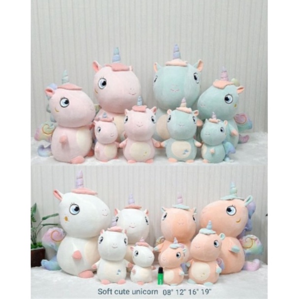 Boneka Soft Cute Unicorn Size 24cm/30cm/40cm/50cm/boneka Unicorn/boneka karakter/boneka kuda unicorn