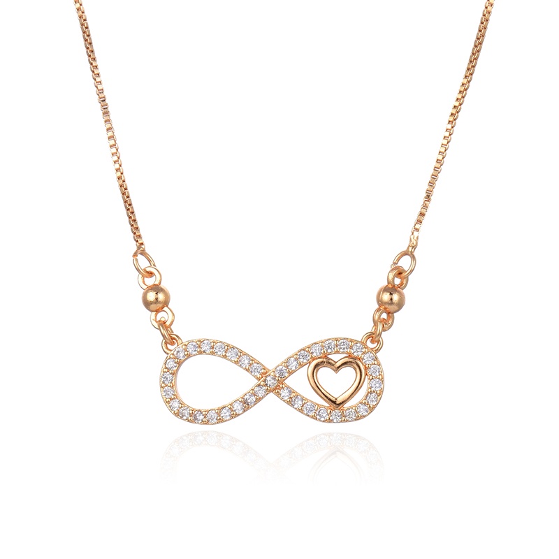 Hyl Jewelry Kalung Titaniun Wanita Permata Perhiasan aksesoris perak Lapis Alloy Emas Muda Love Karat Silver Asli Panjang Muda Dan Anti Luntur-46