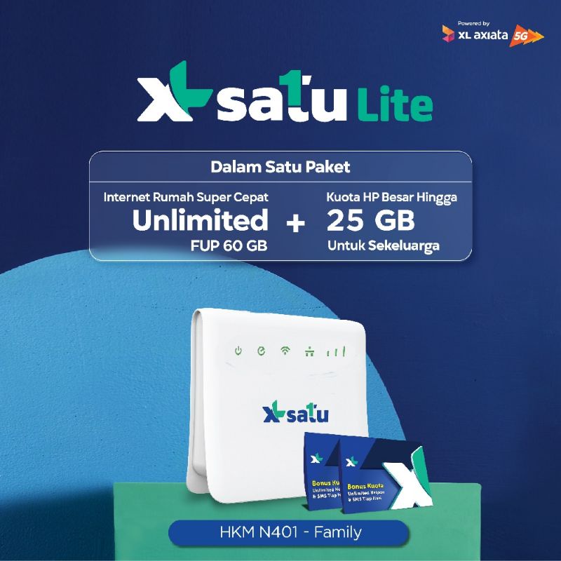 Mifi Modem Wifi HKM N401 XL Satu Family Unlock Free Kuota 170GB