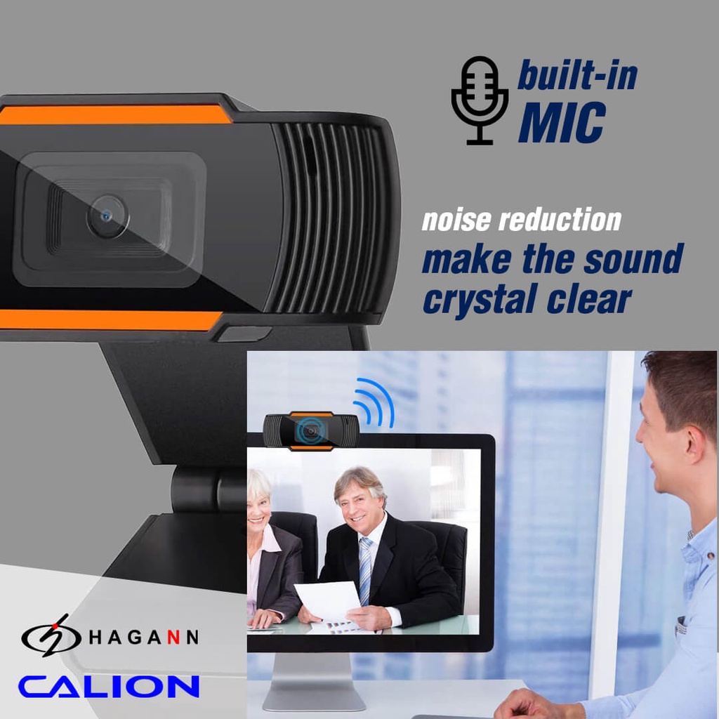 Webcam 2MP Full HD 1080P USB Mic Mini Murah Untuk PC  Laptop Komputer | Web Cam Calion CAL-2001WA