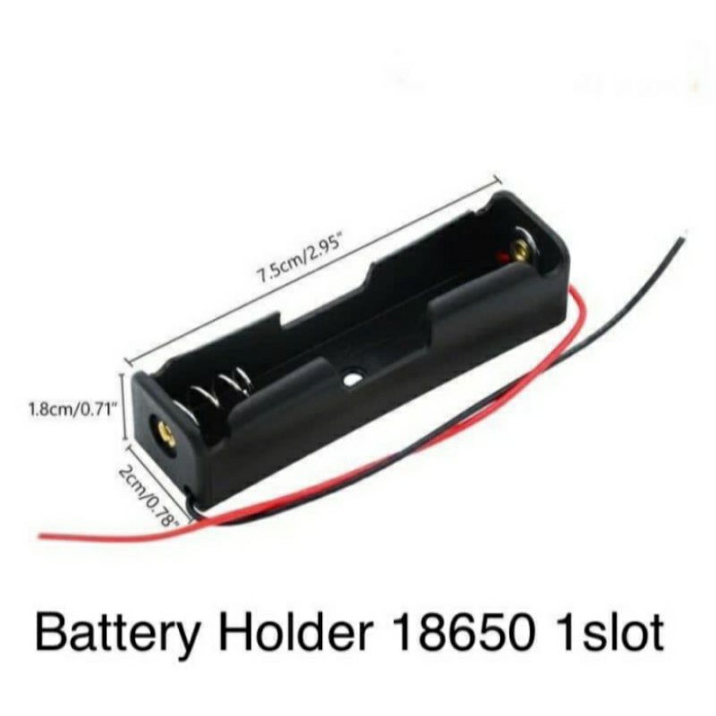 Holder Baterai 18650 DIY Seri 1 Slot