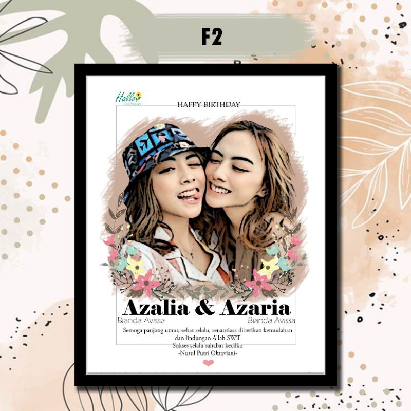 

KADO FRAME FOTO SKETSA UNIK/flower design/kado wisuda/kado murah/kado wedding/kado ulangtahun