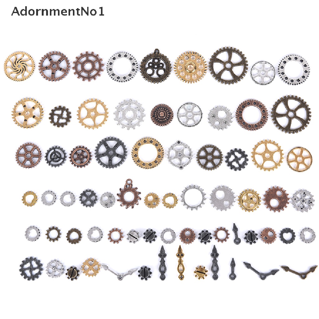 (AdornmentNo1) 70pcs / Set Charm Metal Bentuk Roda Gigi 100g Untuk DIY Perhiasan Charms