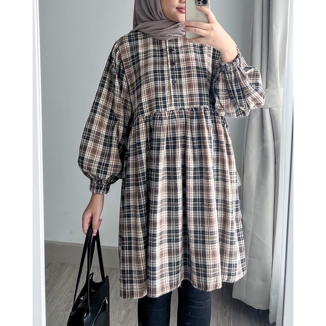 Bymeldev Babydoll Flanel Tunik