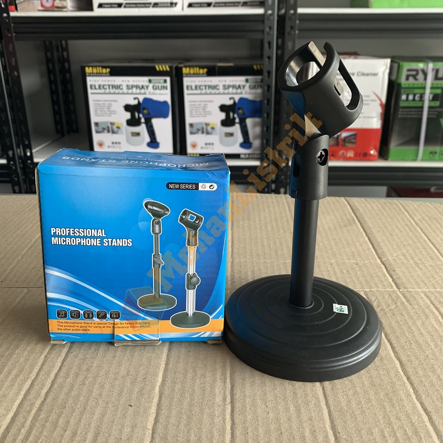 Stand Microphone Meja - Stand Mic Holder Mini Adjustable Podium Dudukan Mic Meja