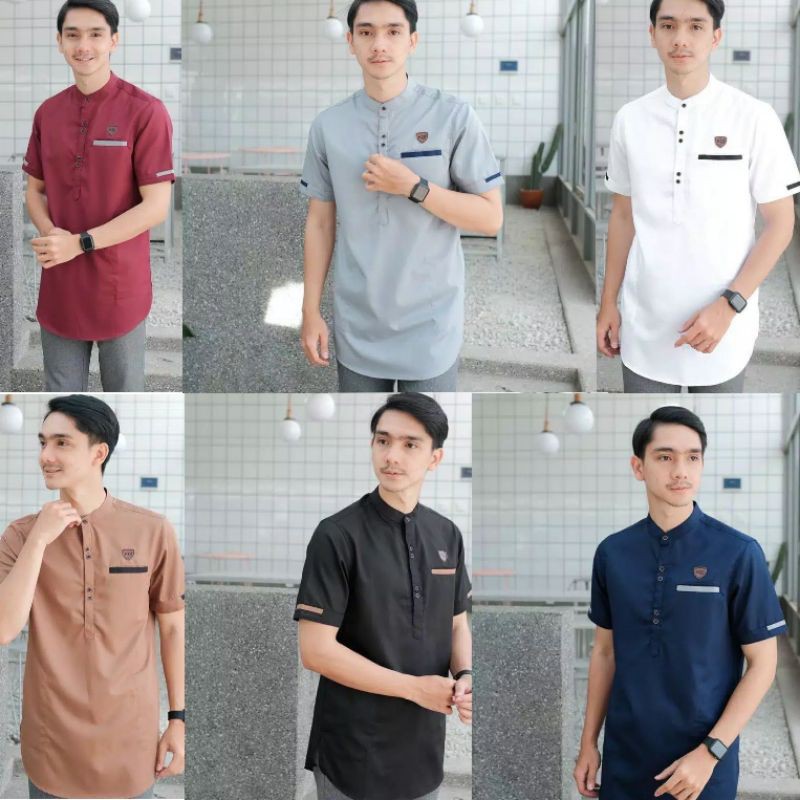 Koko KURTA Pakistan Tangan Pendek Super Premium Terbaru Qurta Pria Dewasa Koko kautsar Koko kurta lengan pendek kaustar