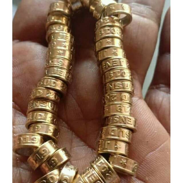 Ring merpati slim atau pendamping kuningan timbul