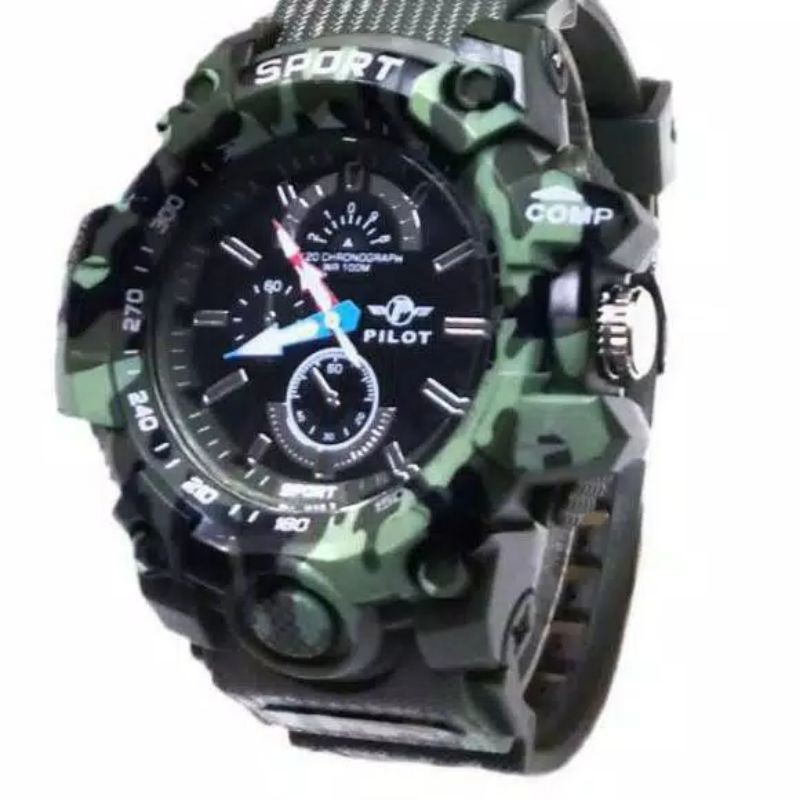 (Terima Cod)Jam Tangan Pria Fashion Loreng Rubber(Dikirim Dari Jakarta)
