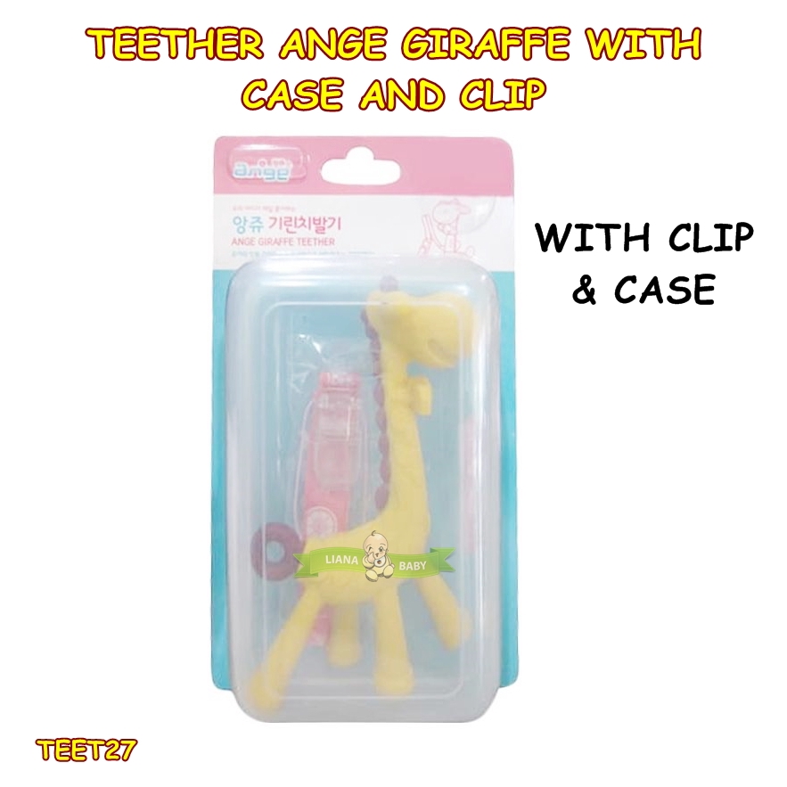 TEET27 TEETHER ANGE GIRAFFE WITH CLIP PLUS CASE GIGITAN BAYI