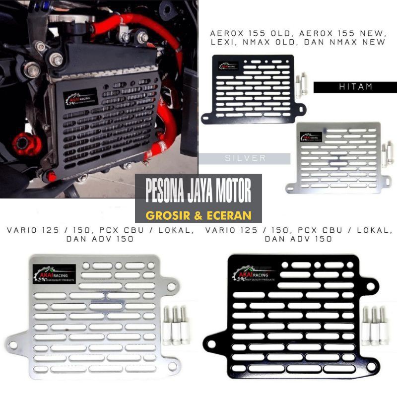 Cover Radiator Akai Racing Nmax,Nmax New 2020,Aerox,Lexi,Pcx,Adv,Vario 125,Vario 150