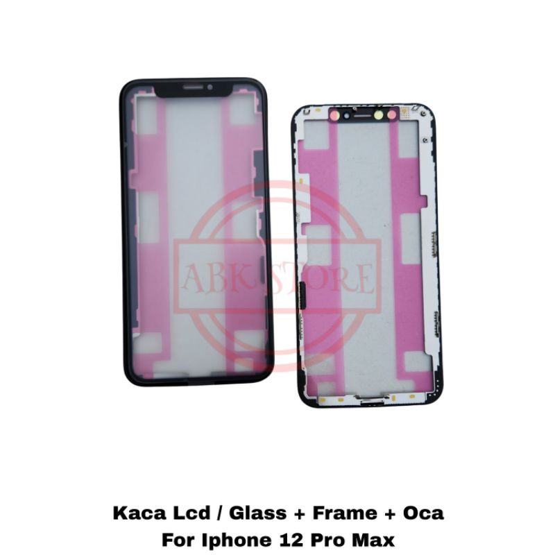 KACA LCD - GLASS + FRAME + OCA FOR IP 12 PRO MAX KACA TOUCHSCREEN