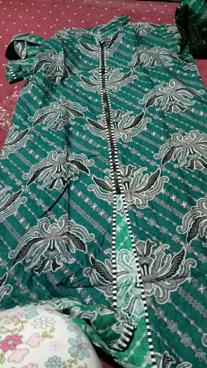 M-l-xl-xxl Batik Tunik Wanita Asj Sa Hrb026 Kenongo Pekalongan Sogan Tulis