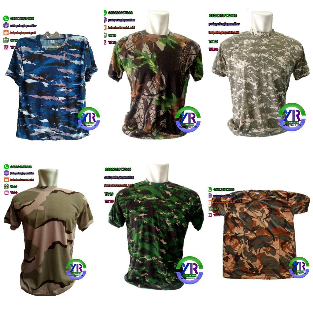 kaos loreng army polos / kaos loreng / kaos loreng murah