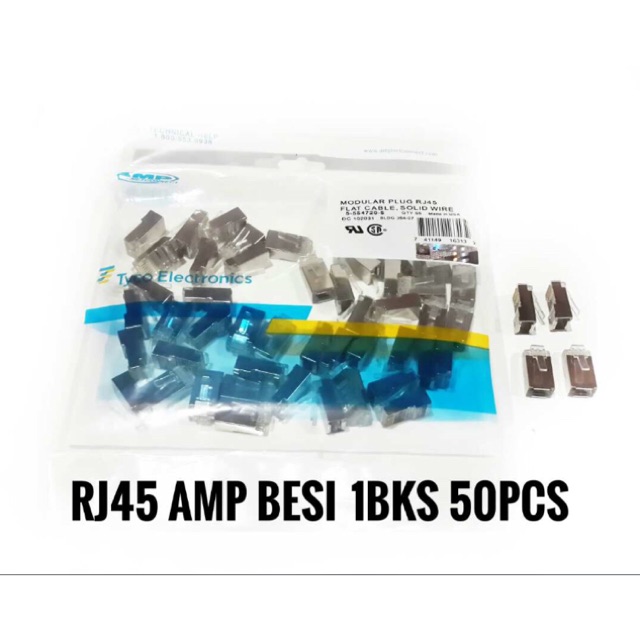 CONNECTOR RJ45 Besi konektor lan cat5e cat6e amp isi 50pc