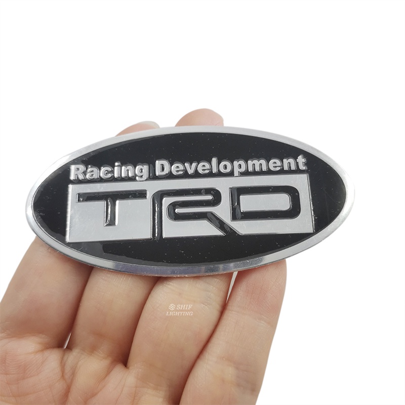 1pc Stiker Emblem Logo TRD RACING DEVELOPMENT Bahan Aluminum Untuk Dekorasi Mobil TOYOTA