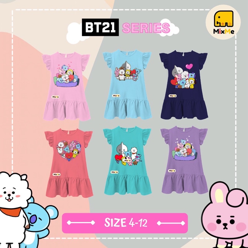 Tunik Anak Dress BT21 MIXME