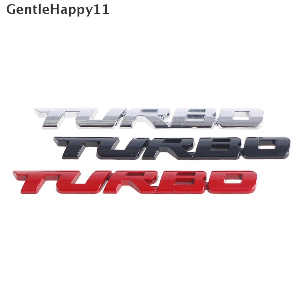 Gentlehappy 3D Metal Letter Turbo Mobil Motor Emblem Badge Stiker Hiasan Sisi