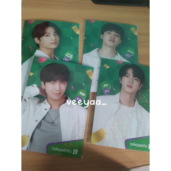 Postcard BTS Namjoon RM hologram tokohijau FREE CLAIM SHOPEE LIVE
