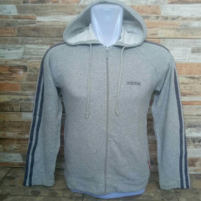 adidas grey zip up jacket