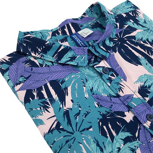 JOY SHADE Men Kemeja Pria Tangan Pendek Palm Tree Print / 0483299 by Divided