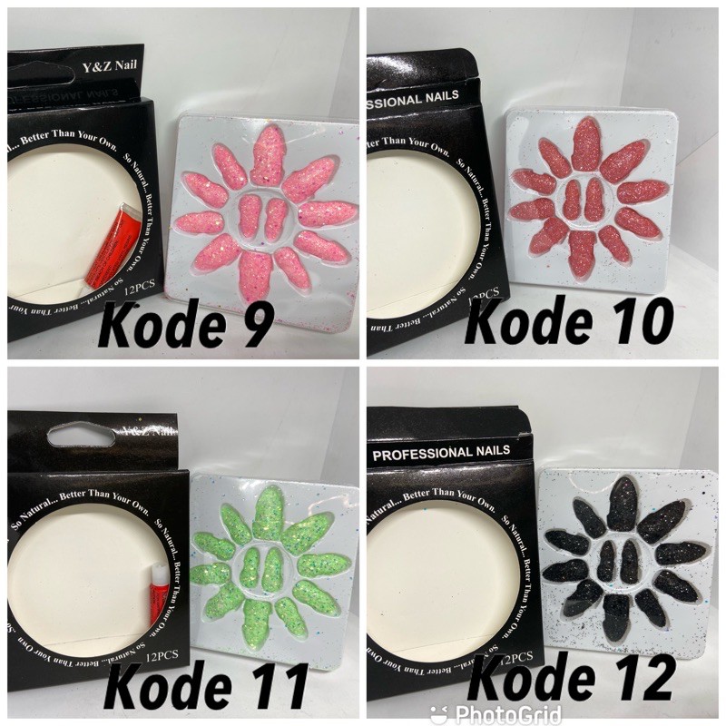 sale !!! y&amp;z nail art // kuku palsu blink // kuku palsu unik // kuku palsu pengantin