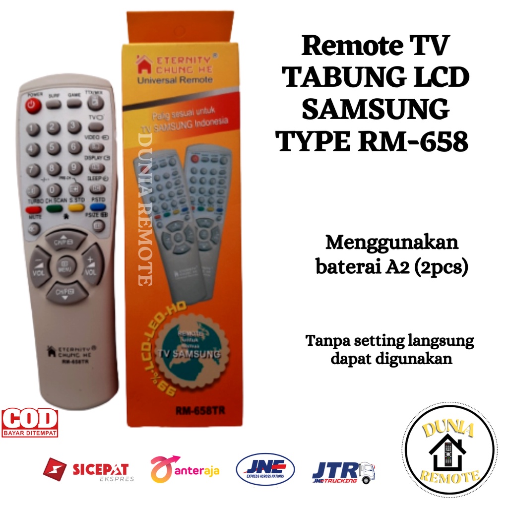 Remot Remote TV SAMSUNG Multi Tabung 658 tanpa setting