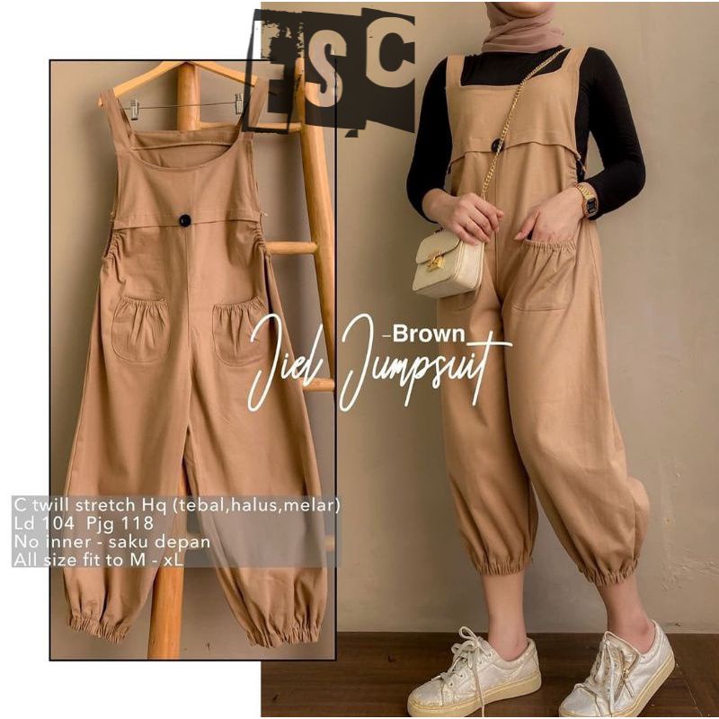 Jiel jumpsuit overall /overall atasan wanita jumswit/jumpsuit baju celana bahan katun