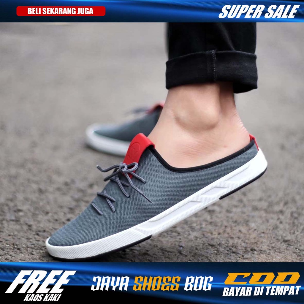 SUAREZ|Sandal Slop Pria Hitam Original Distro Santai Kekinian Traveling Cowok Murah