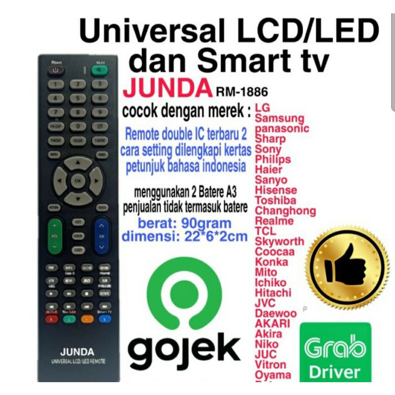 Remote Tv Universal Smart TV Android LCD LED / Remote Smart TV Semua Merk RM 1886