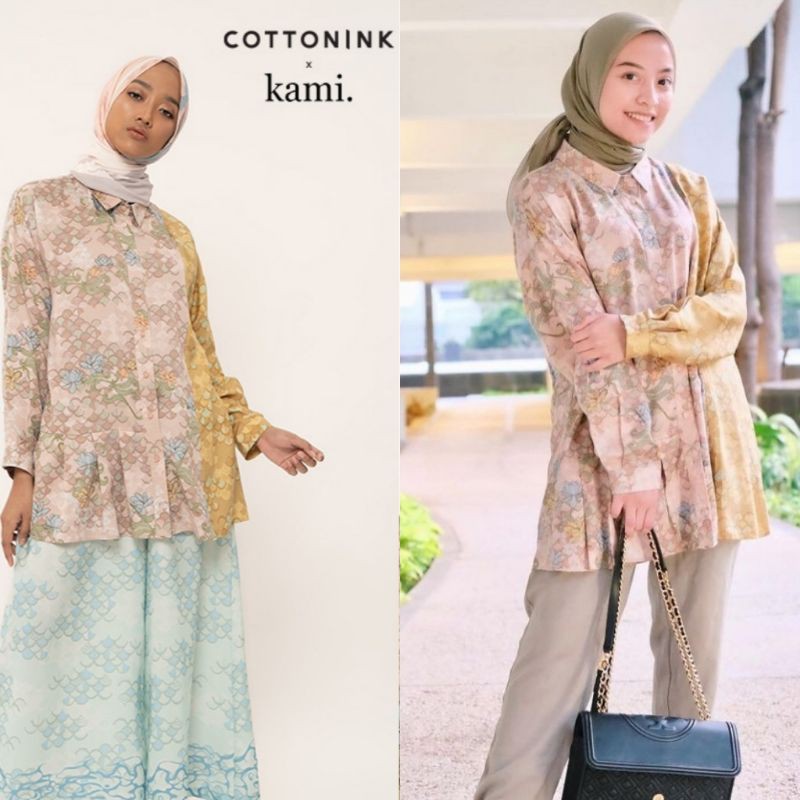 Cottonink x Kami PINK LILY KELIA SHIRT L
