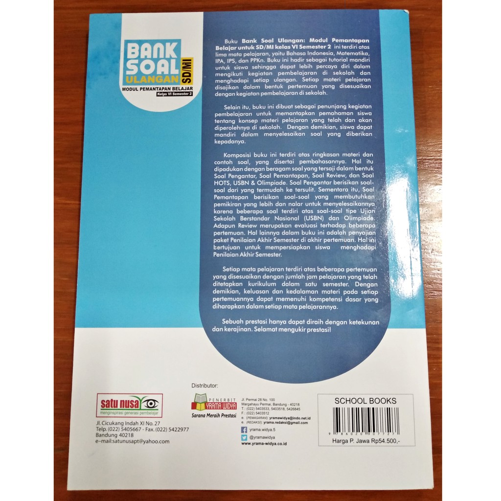 Buku Bank Soal Ulangan Sd Kelas 6 Semester 2 Kurikulum 2013 Revisi