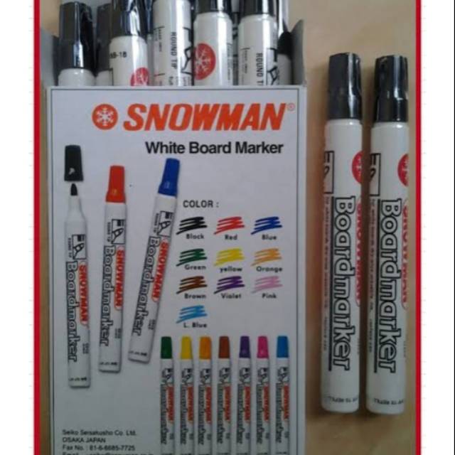 

SPIDOL SNOWMAN WHITE BOARD MARKER PERMANEN MERAH