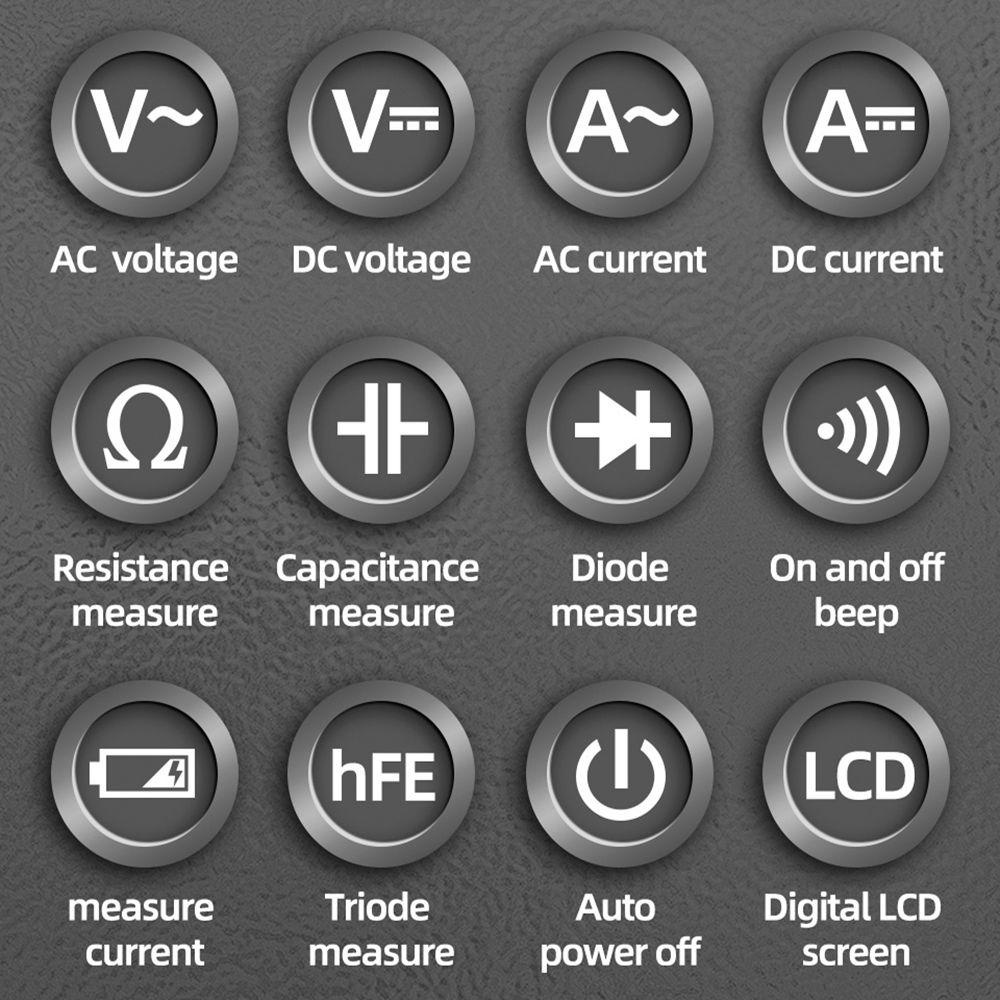 Solighter Digital Smart Multimeter Multifungsi 1999hitungan AC/DC Profesional Analog Multimetro