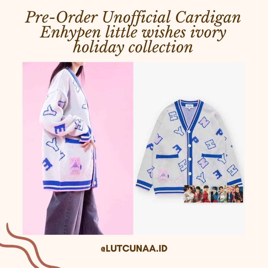 Pre-Order Unofficial Cardigan Enhypen little wishes cardigan ivory holiday collection