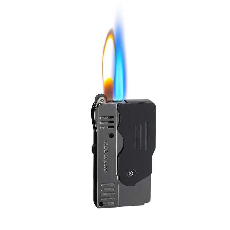 Korek Api Gas Double Fire Pistol Butane Torch Jet Windproof - HQ0030