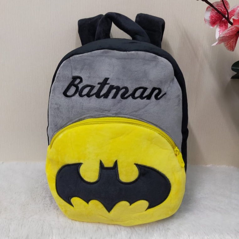 Tas Ransel Anak Cowok Sekolah SD Batman Size L/Backpack/ Tas Karakter/Kado Tas Anak