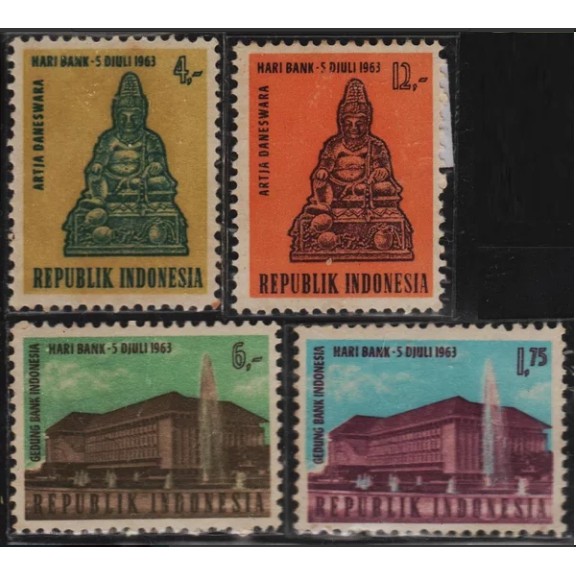 

Perangko Filateli N24 Indonesia MNH 4v 05.07.1963 National Bank Day
